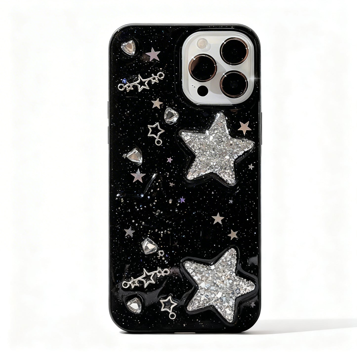 Cute Pink Star Soft Phone Case for iPhone
