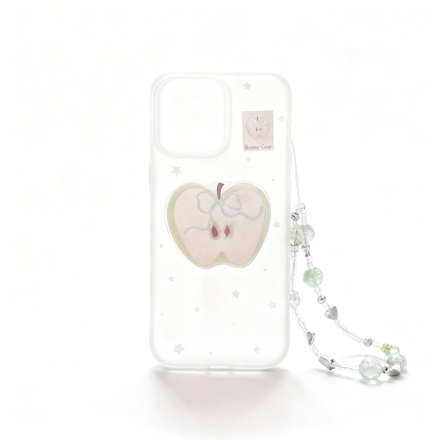 Green Apple Doodle Soft Phone Case for iPhone