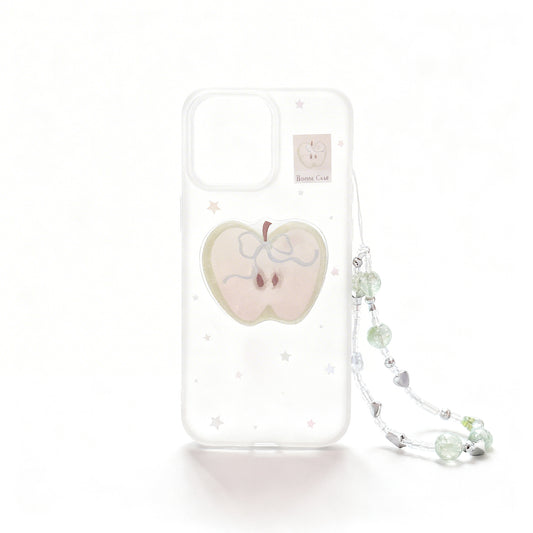 Green Apple Doodle Soft Phone Case for iPhone
