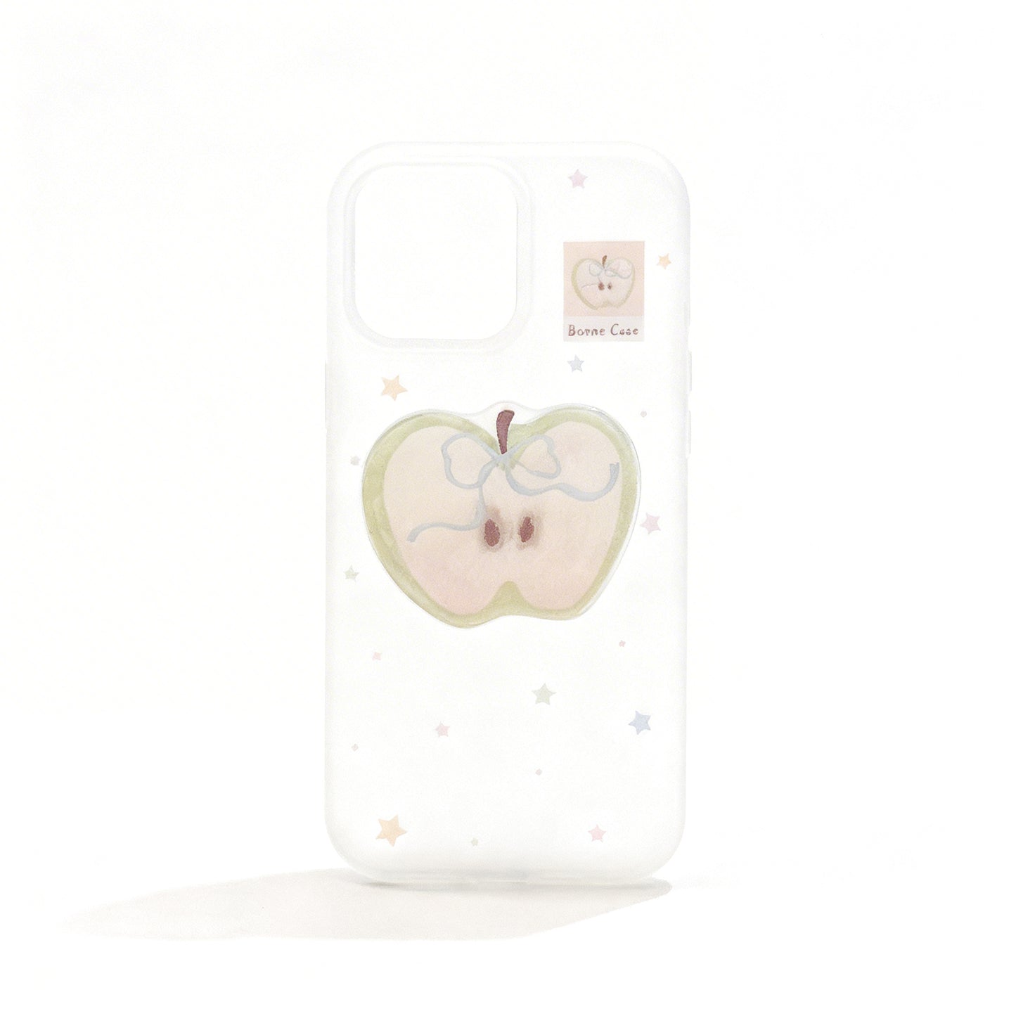 Green Apple Doodle Soft Phone Case for iPhone