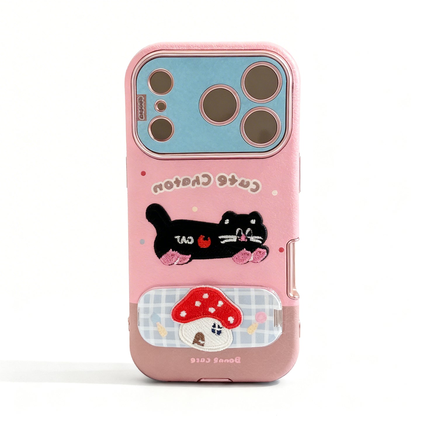 Colorful Cat and Dog Embroidered Soft Phone Case for iPhone