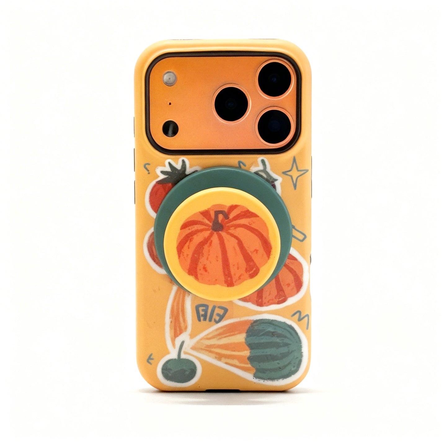Orange Pumpkin Magnetic Stand Phone Case for iPhone