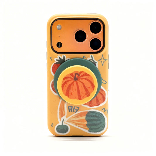 Orange Pumpkin Magnetic Stand Phone Case for iPhone