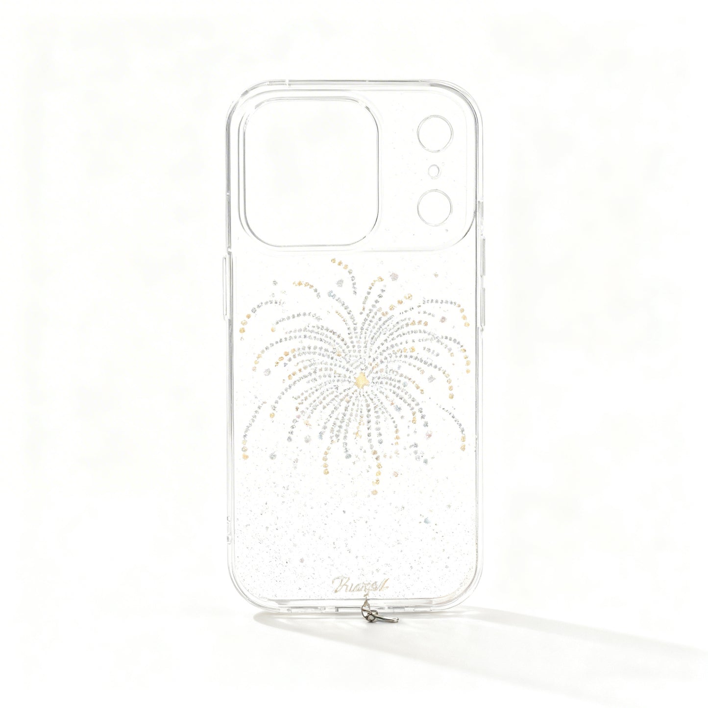 Gold Fireworks Glitter Soft Phone Case for iPhone