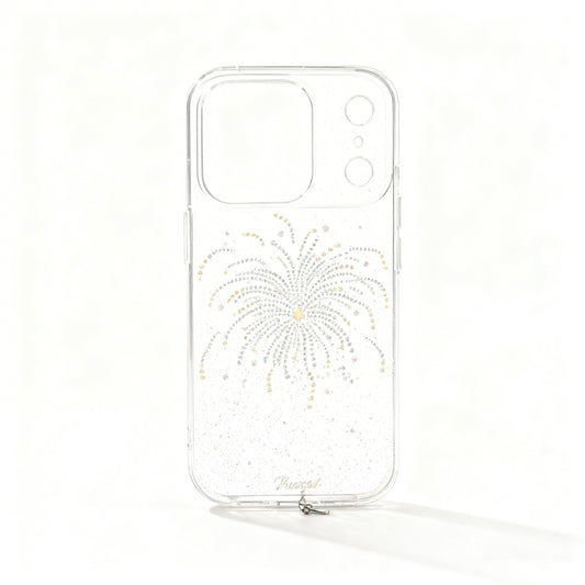 Gold Fireworks Glitter Soft Phone Case for iPhone