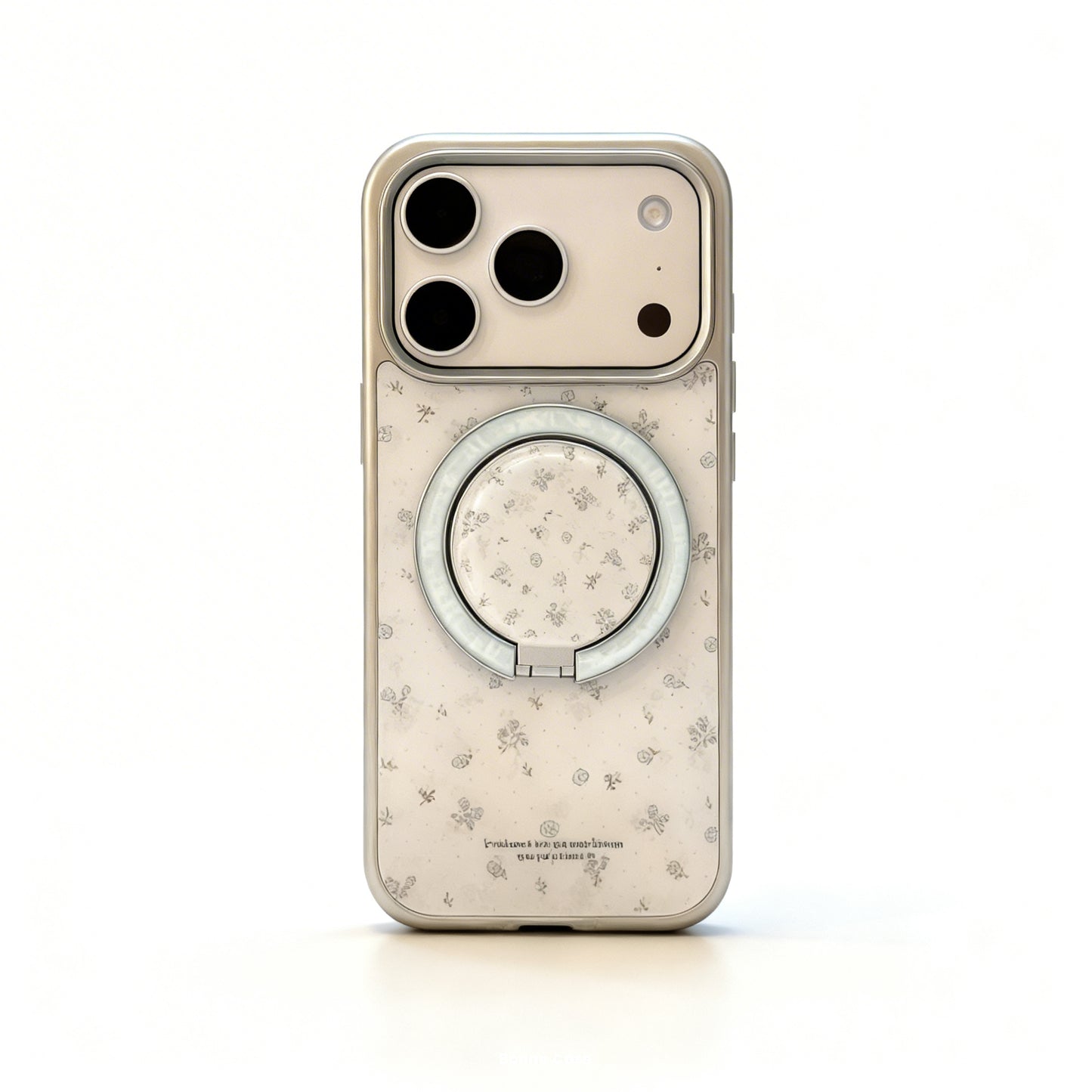 Soft Blue Floral Stand Phone Case for iPhone