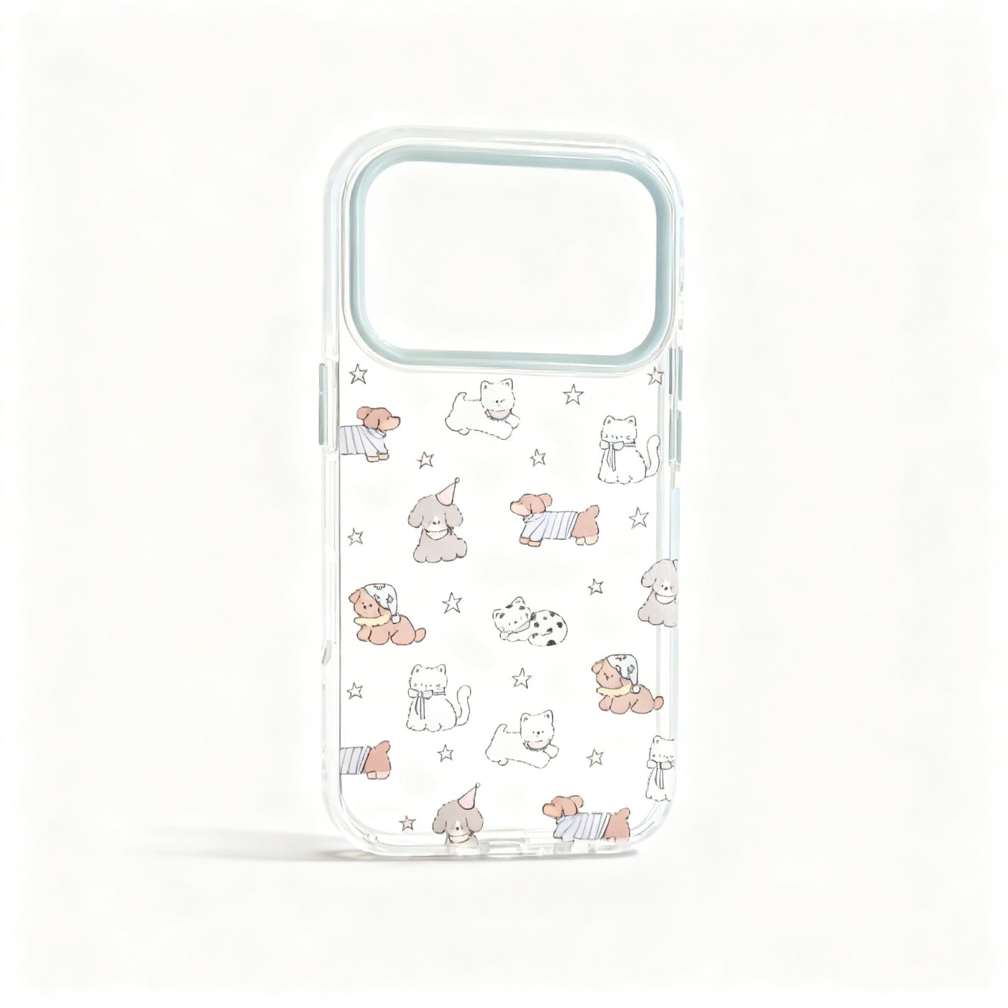 Clear Dog Doodle Stand Phone Case for iPhone