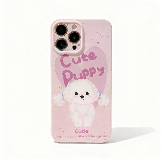 Cute Dog Doodle Soft Phone Case for iPhone