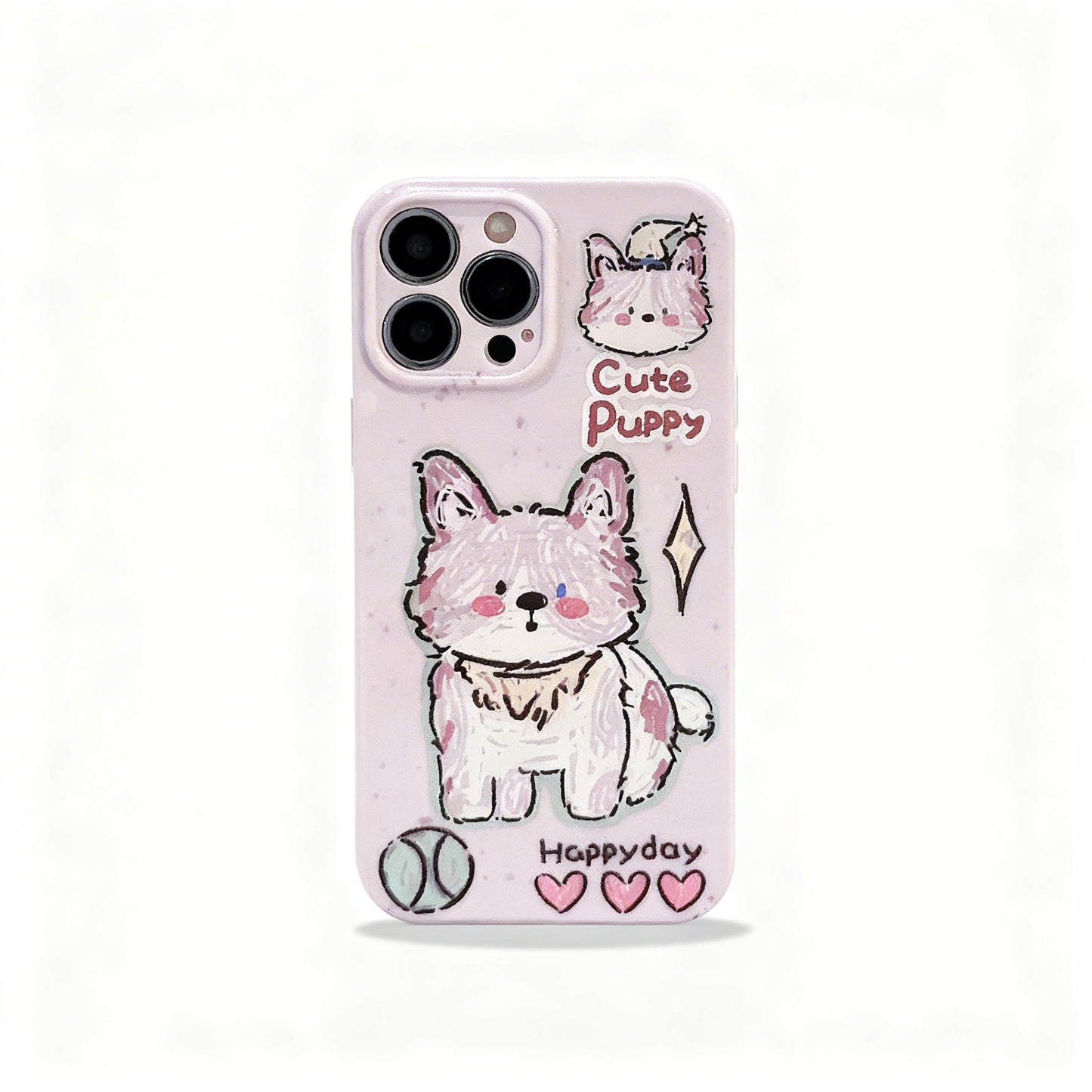 Cute Dog Doodle Soft Phone Case for iPhone