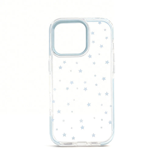 Blue Star Design Transparent Shockproof Phone Case for iPhone