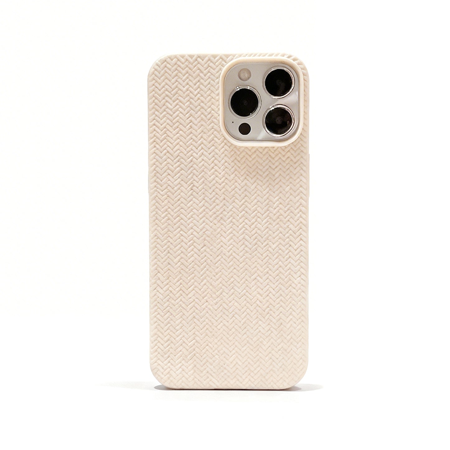 Soft Gray Woven Texture Phone Case for iPhone