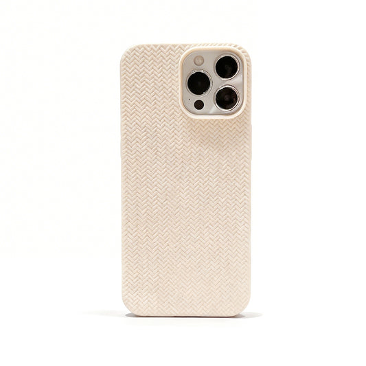 Soft Gray Woven Texture Phone Case for iPhone