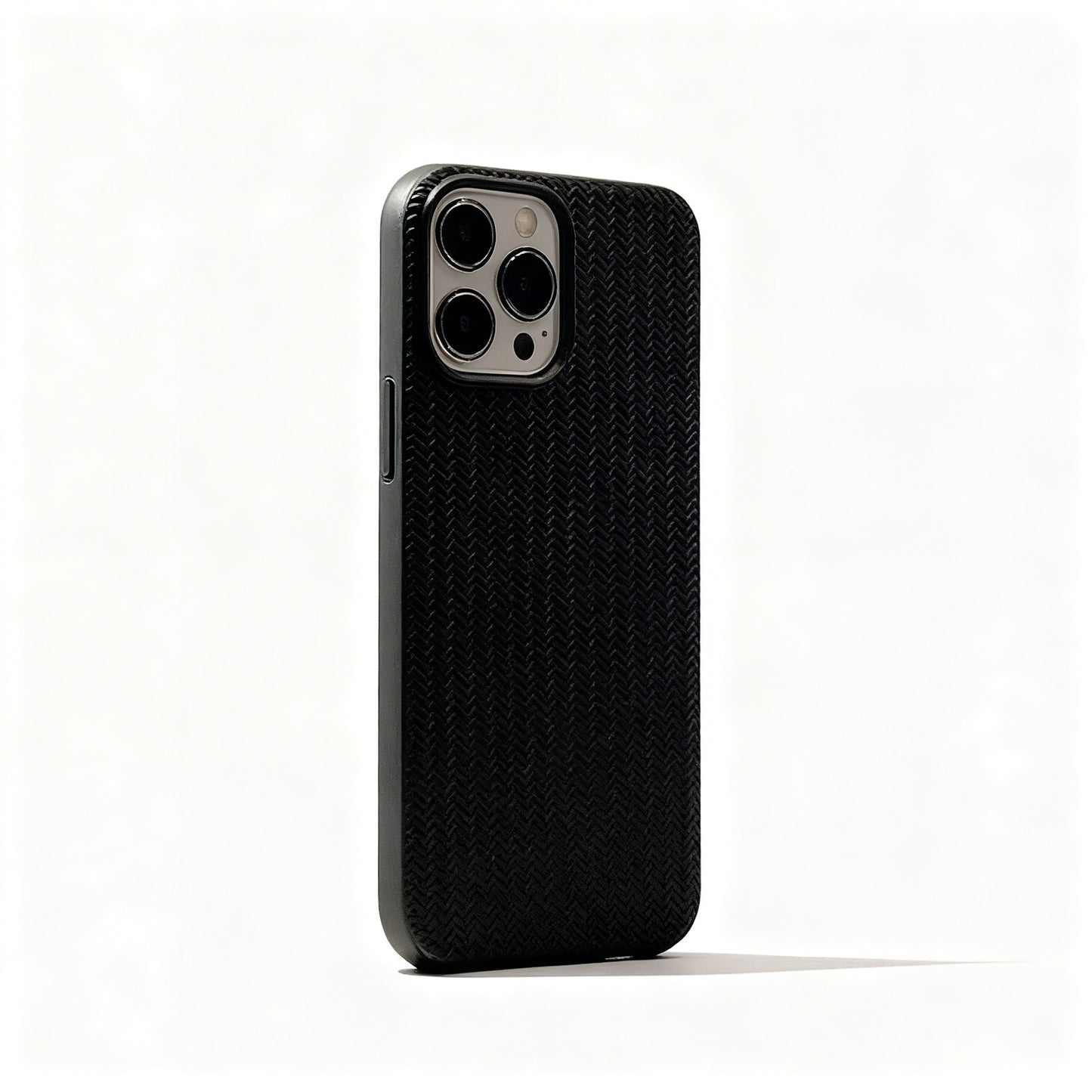Soft Gray Woven Texture Phone Case for iPhone