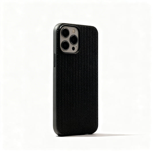 Minimalist Gray Woven Design Phone Case for iPhone