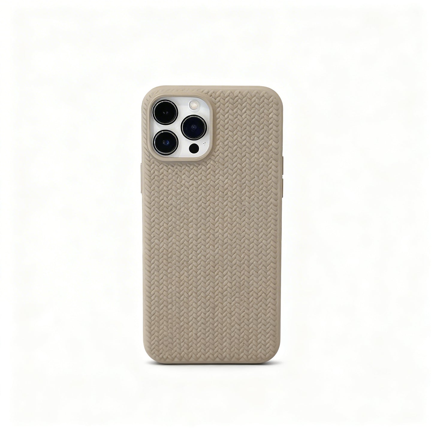 Soft Gray Woven Texture Phone Case for iPhone