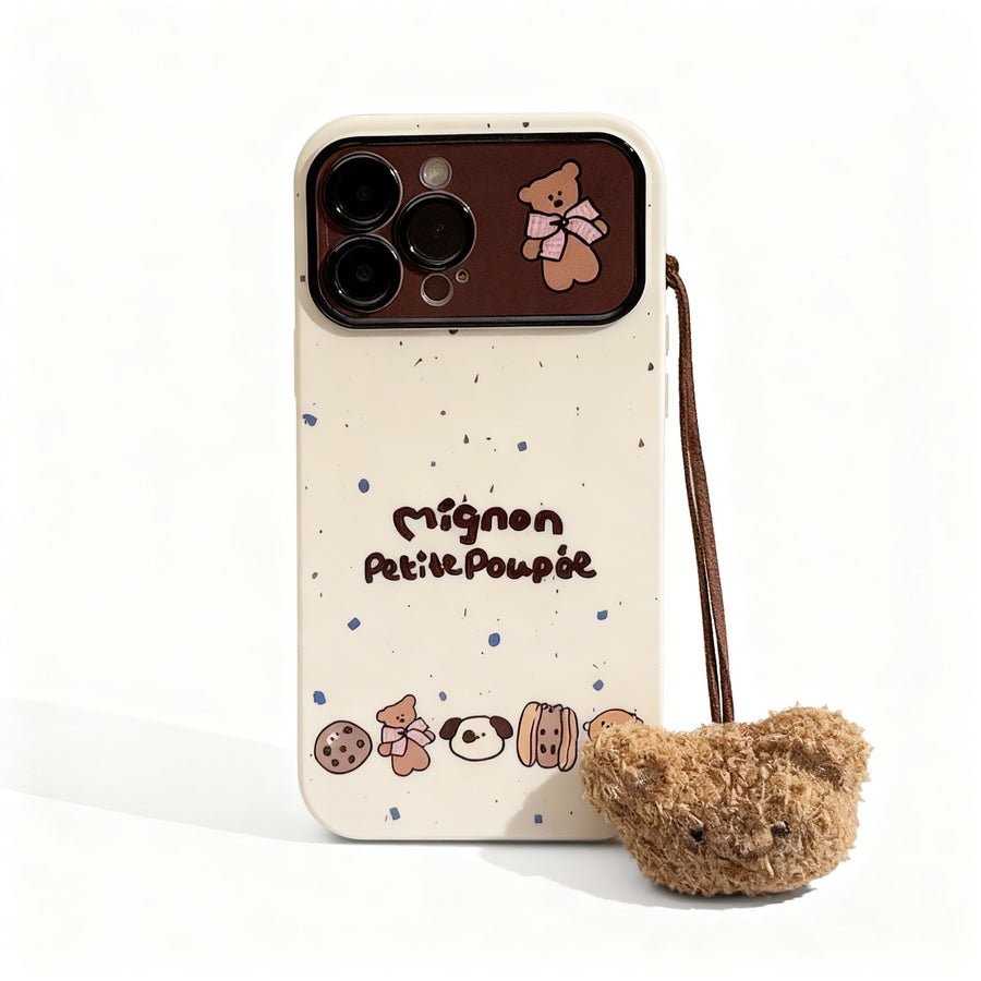 Cute Ink Splash Bear Soft Phone Case for iPhone