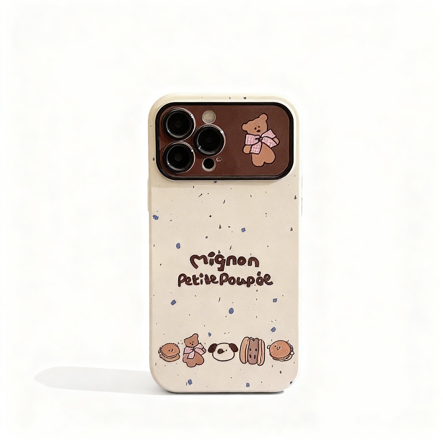 Cute Ink Splash Bear Soft Phone Case for iPhone