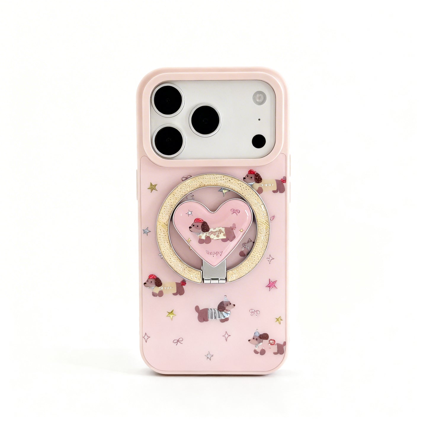 Pink Dachshund Cute Magnetic Phone Case for iPhone