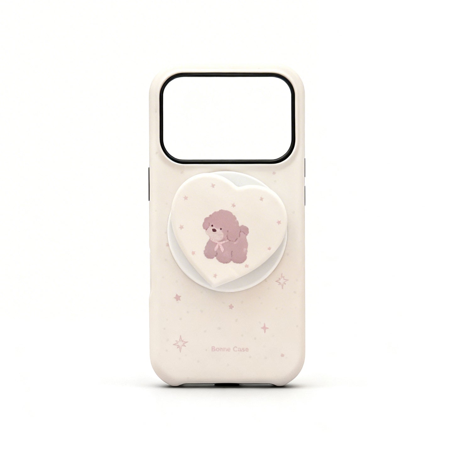 Cream Teddy Bear Magnetic Stand Phone Case for iPhone