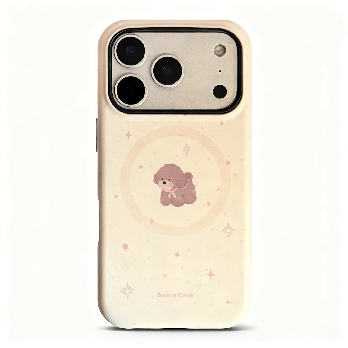 Cream Teddy Bear Magnetic Stand Phone Case for iPhone