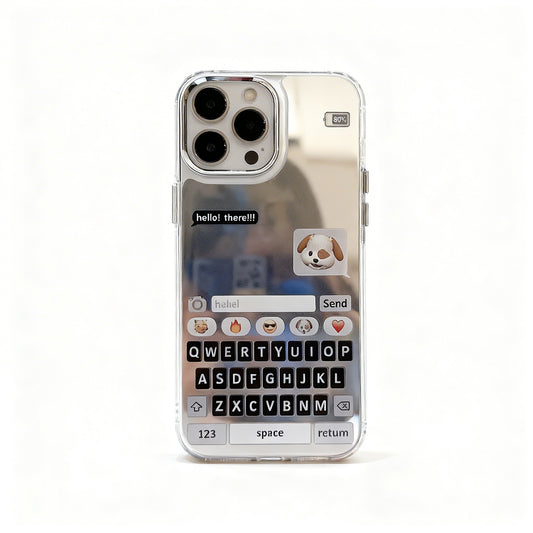 Minimalist Glossy Mirror Phone Case for iPhone