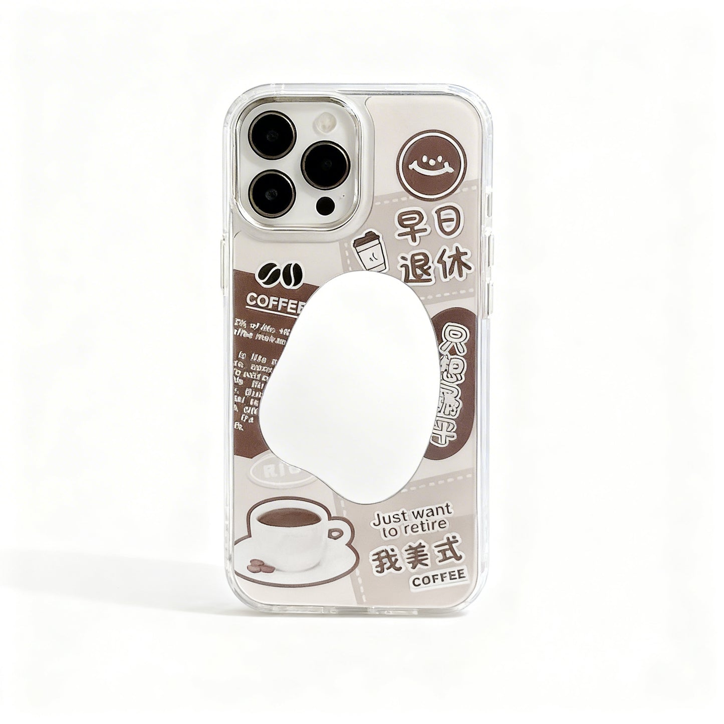 Minimalist Glossy Mirror Phone Case for iPhone