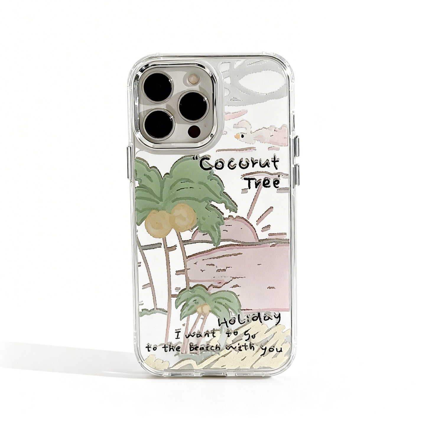 Minimalist Glossy Mirror Phone Case for iPhone