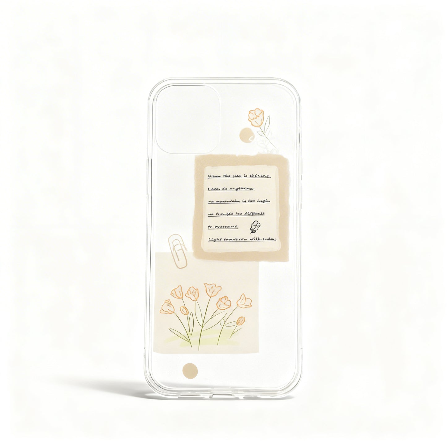 Korean Style Green Floral Soft Phone Case for iPhone