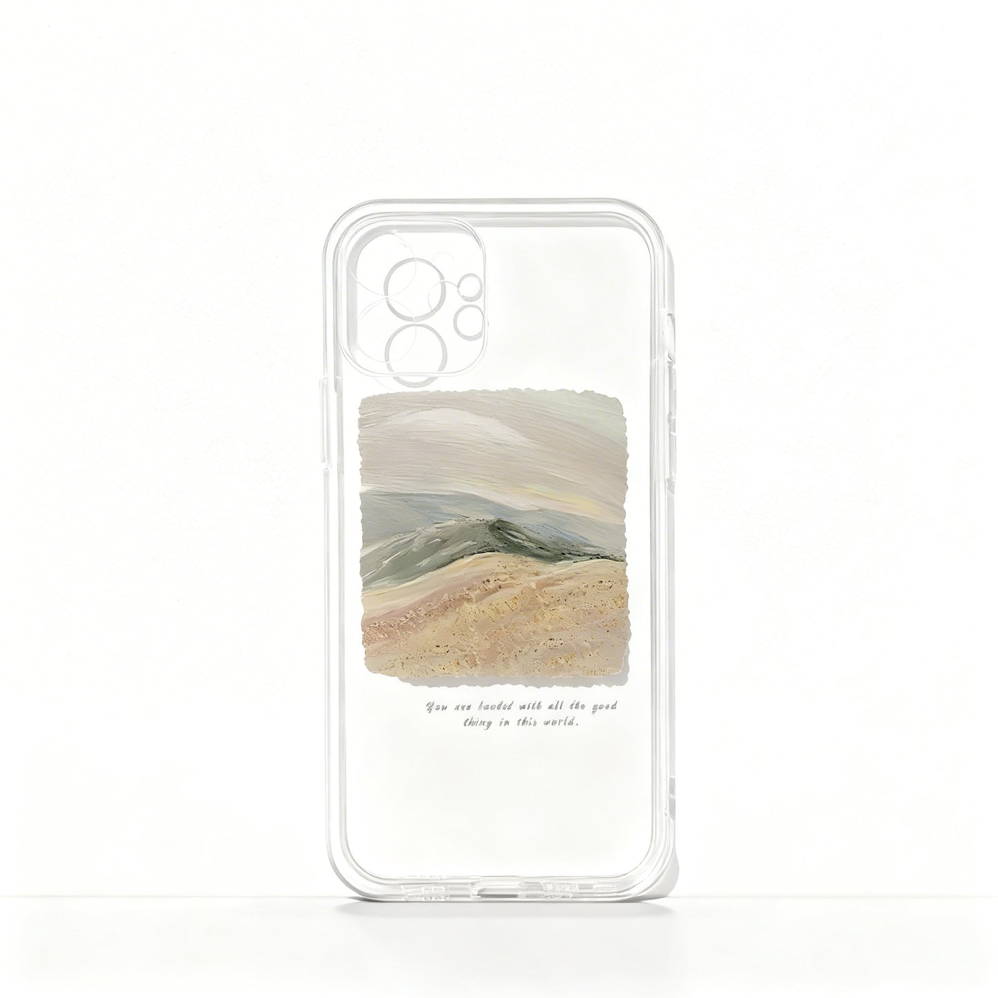 Korean Style Green Floral Soft Phone Case for iPhone