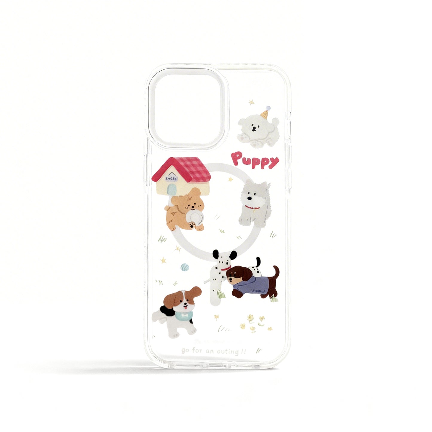 Cute Dog Design Magnetic Stand Phone Case for iPhone