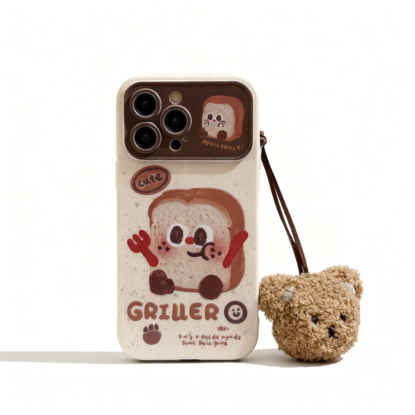 Cute Toast Bear Soft Phone Case for iPhone