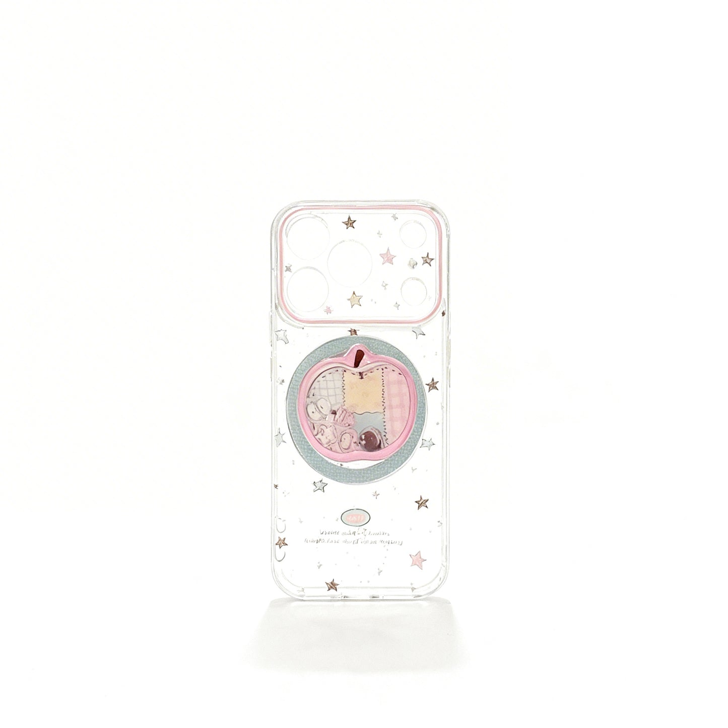 Pink Patchwork Soft Phone Case with Magnetic Stand for iPhone
