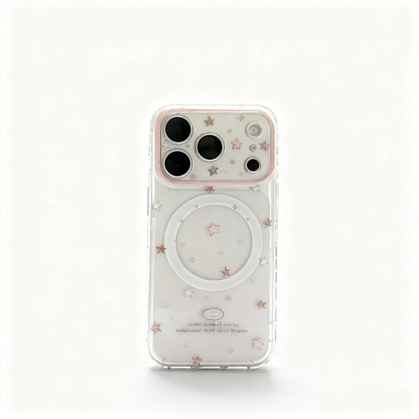 Pink Patchwork Soft Phone Case with Magnetic Stand for iPhone