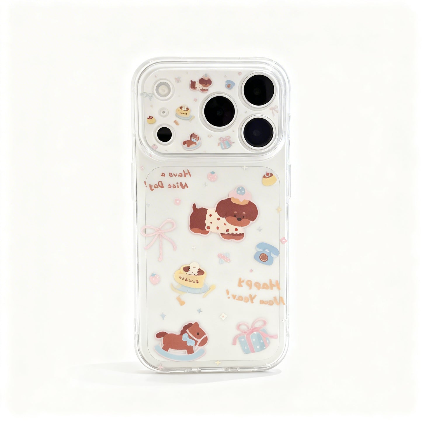 Red Cute Cartoon Soft Phone Case for iPhone