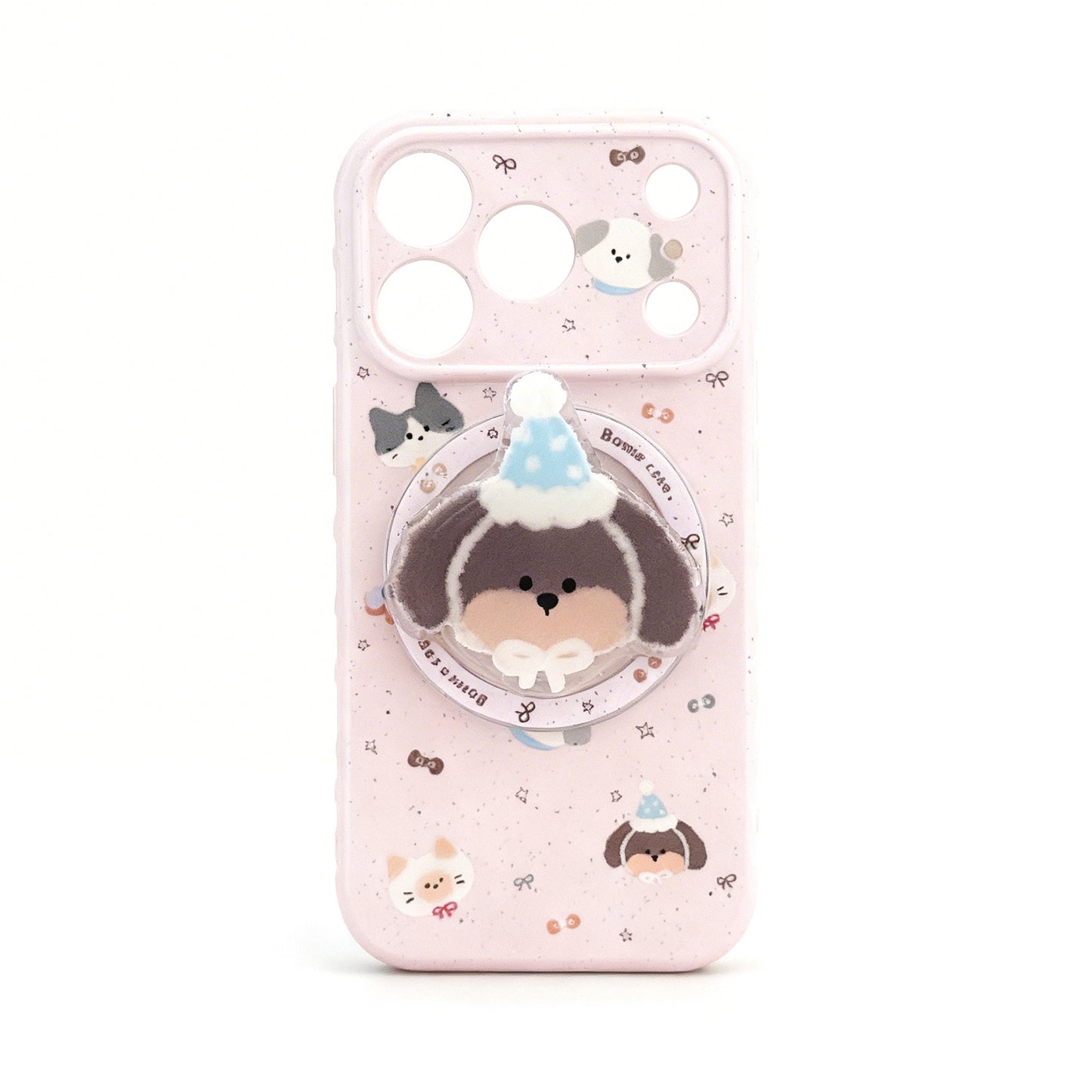 Cute Cartoon Dog Magnetic Stand Phone Case for iPhone