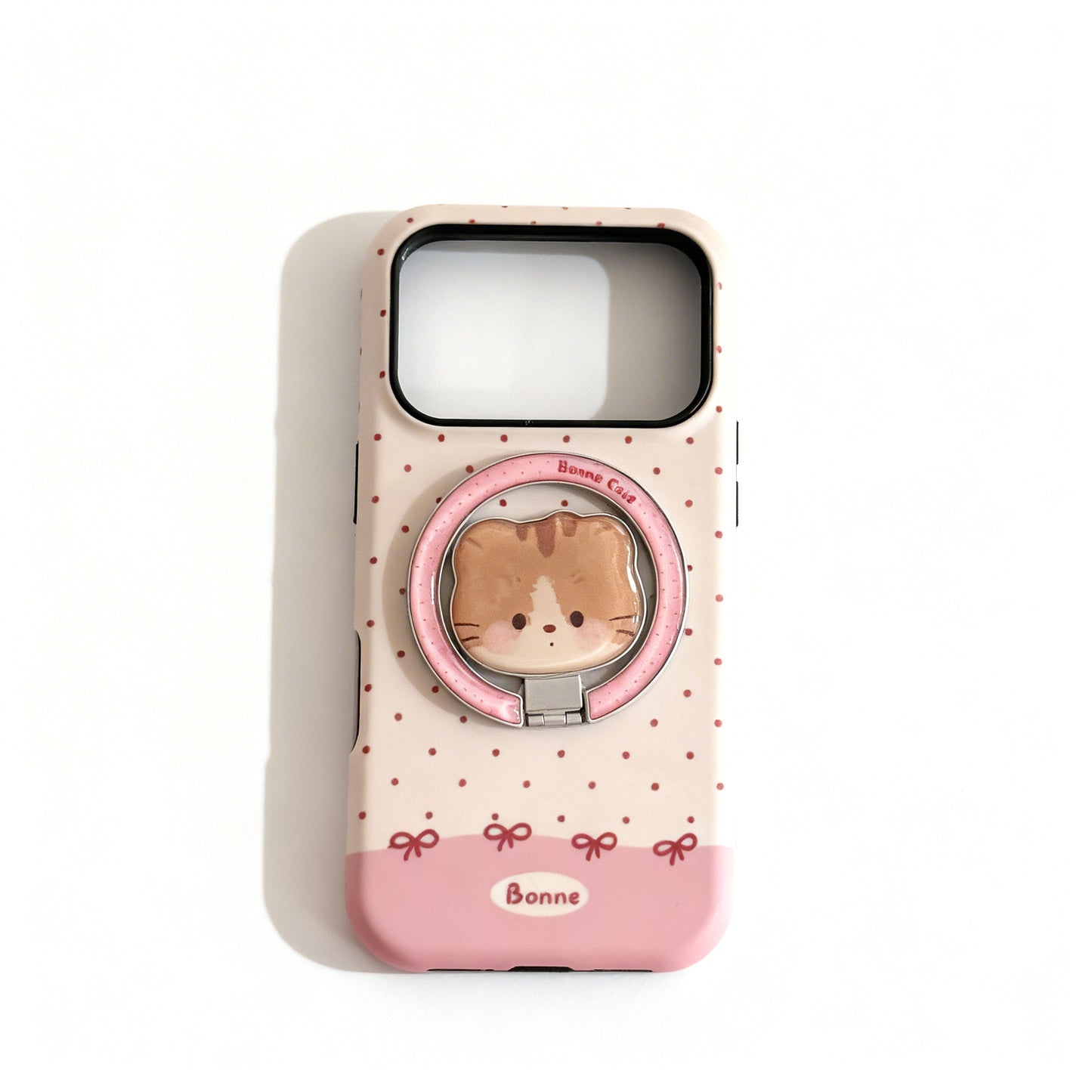 Cute Cream Polka Dot Magnetic Phone Case for iPhone