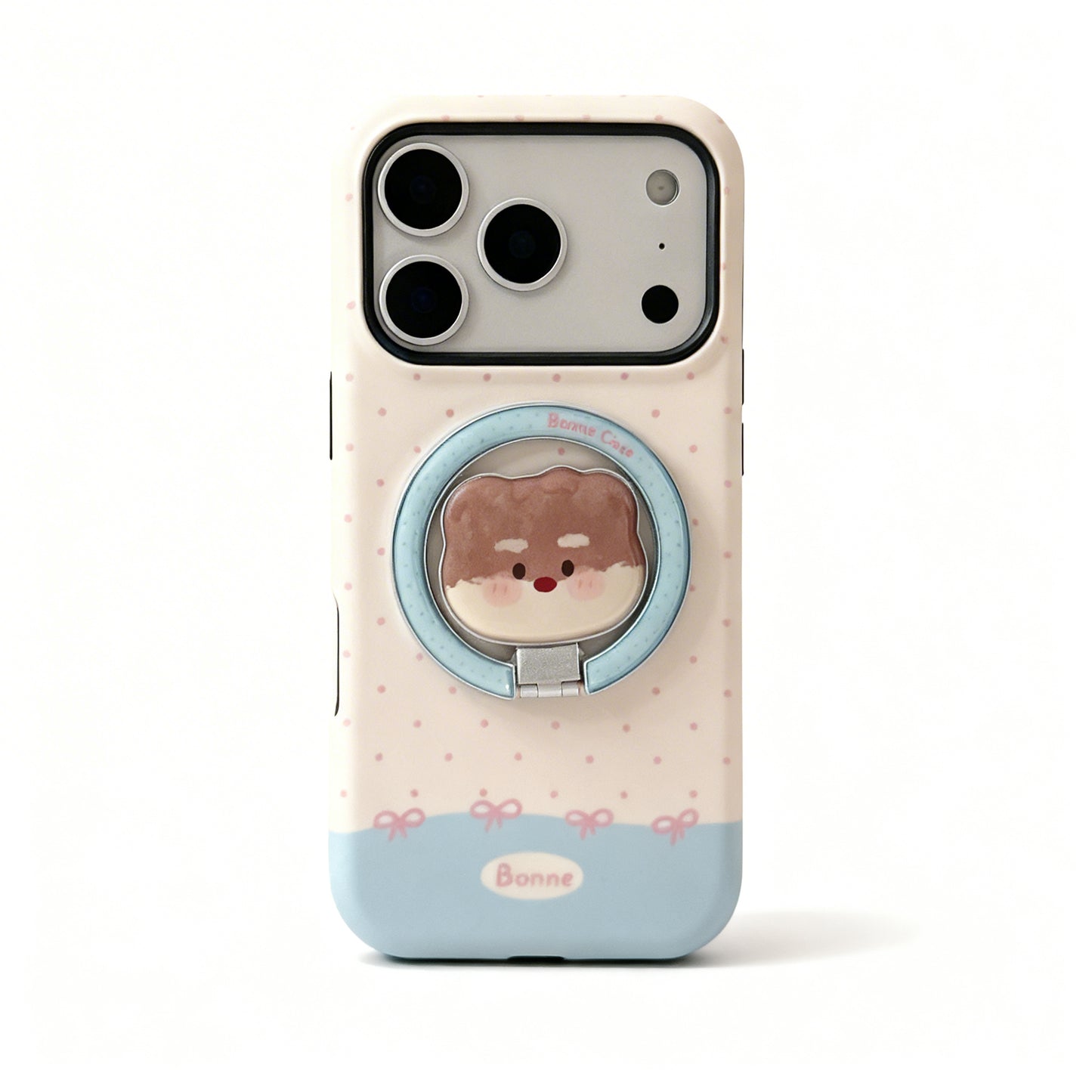 Cute Cream Polka Dot Magnetic Phone Case for iPhone