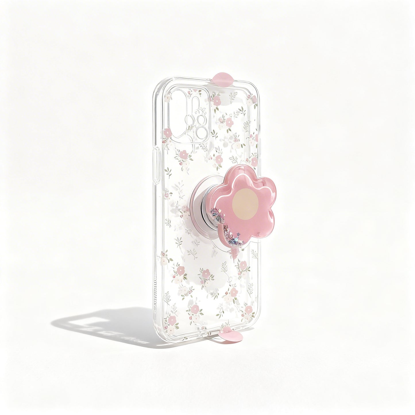 Pink Floral Stand Phone Case for iPhone