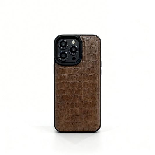 Vintage Crocodile Print Soft Phone Case for iPhone