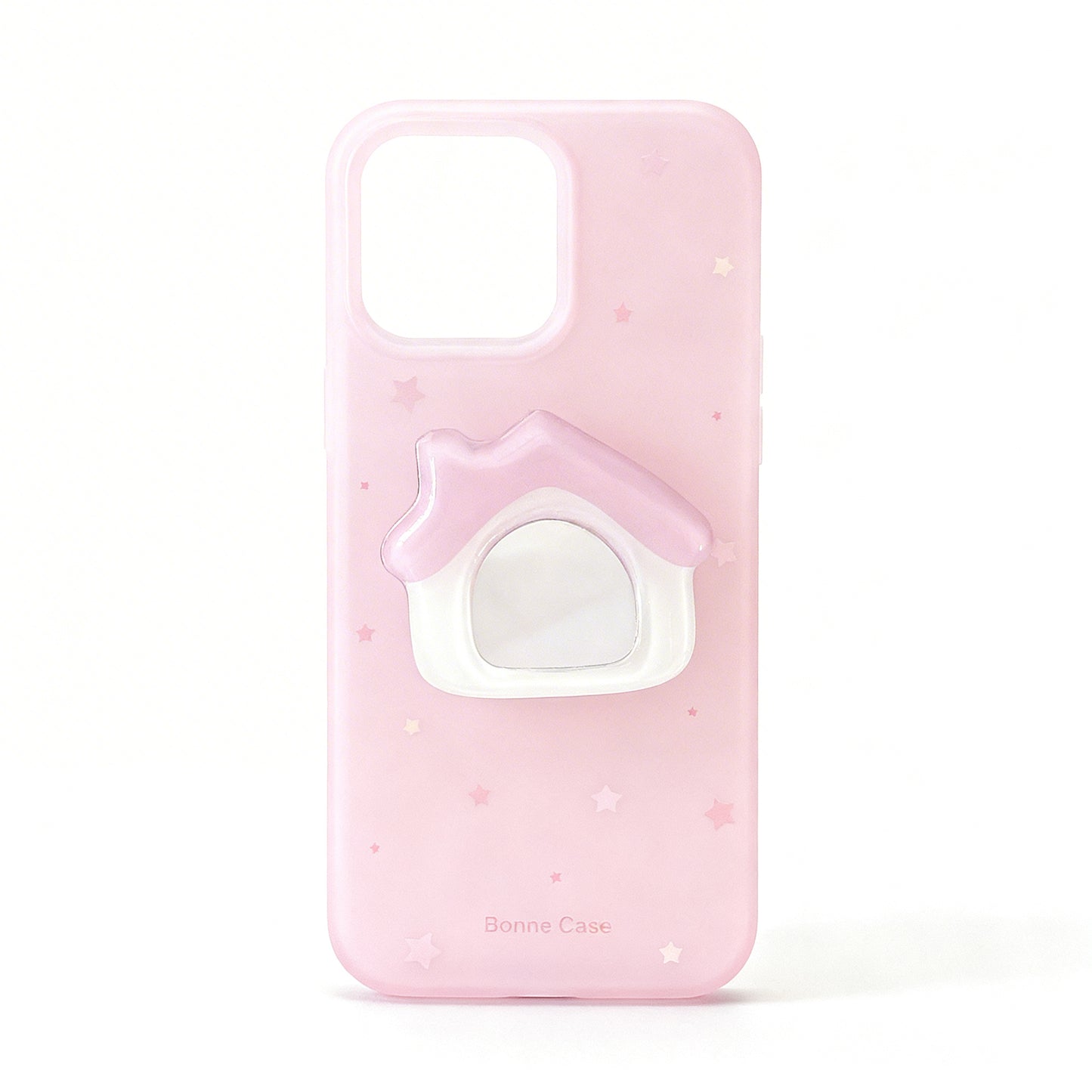 Pink Cottage Mirror Stand Phone Case for iPhone