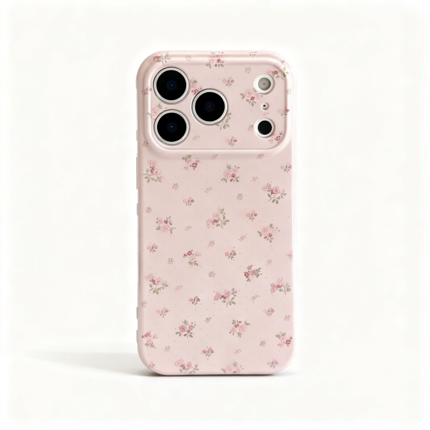 Soft Pink Floral Patterned Phone Case for iPhone