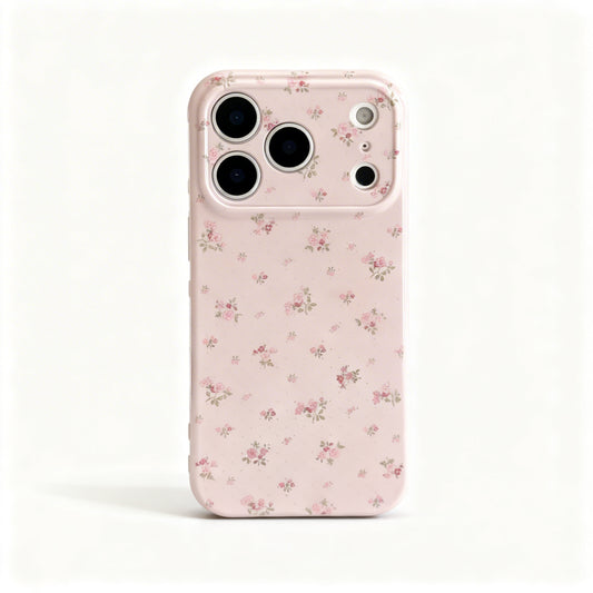 Soft Pink Floral Patterned Phone Case for iPhone