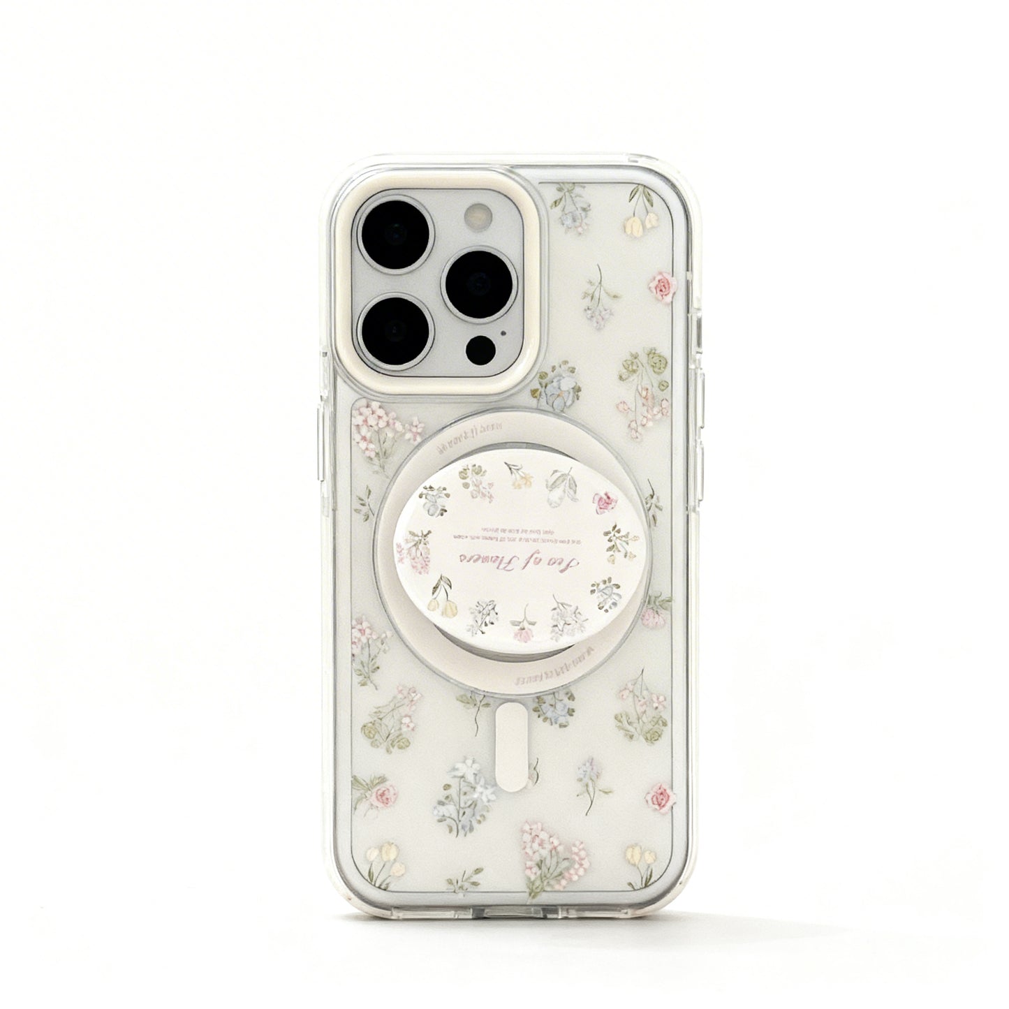 Soft Pastel Floral Clear Phone Case for iPhone