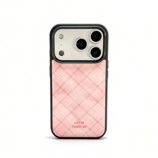 Pink Plaid Soft Phone Case for iPhone