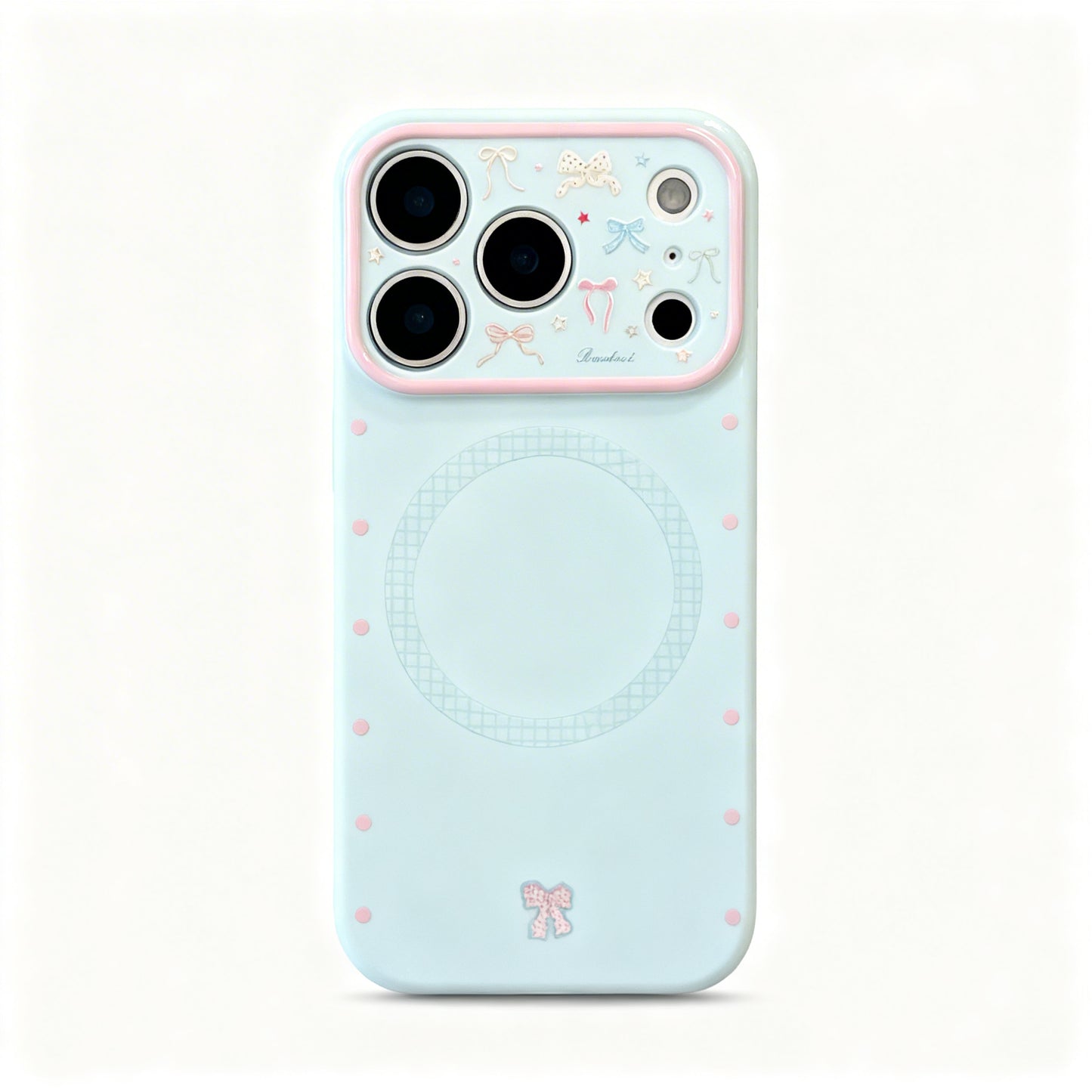 Pink Glitter Butterfly Magnetic Stand Phone Case for iPhone