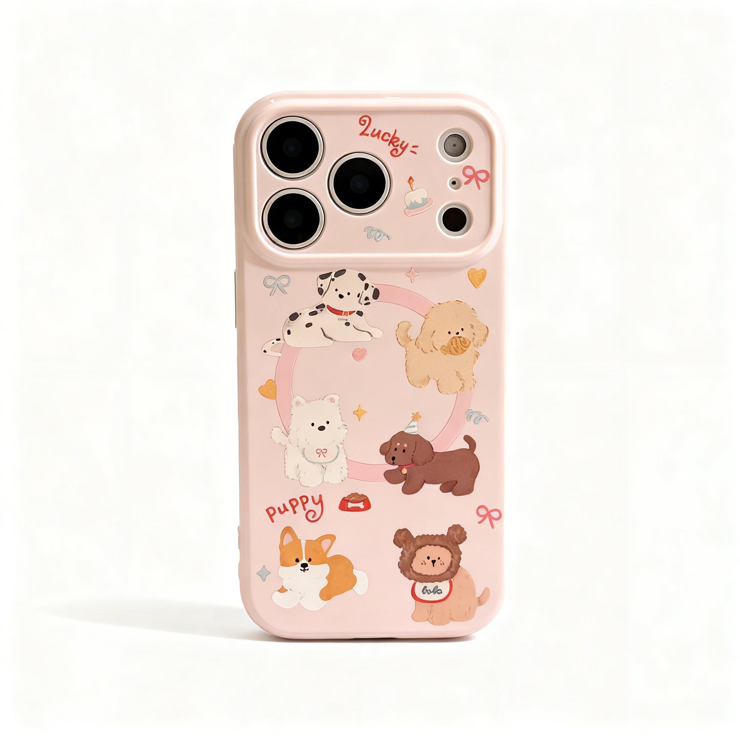 Cute Korean Style Cartoon Dog Soft Phone Case for iPhone