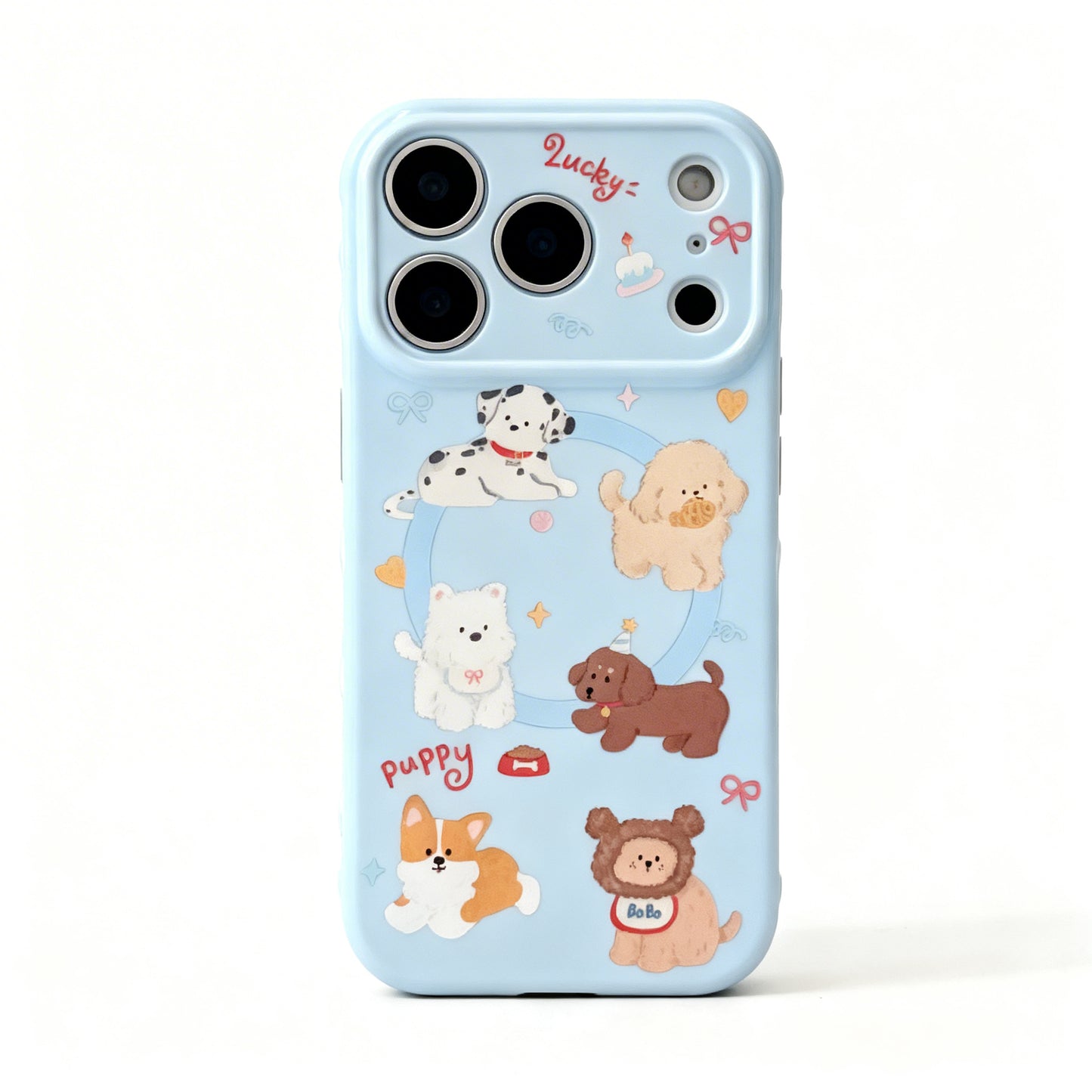 Cute Korean Style Cartoon Dog Soft Phone Case for iPhone