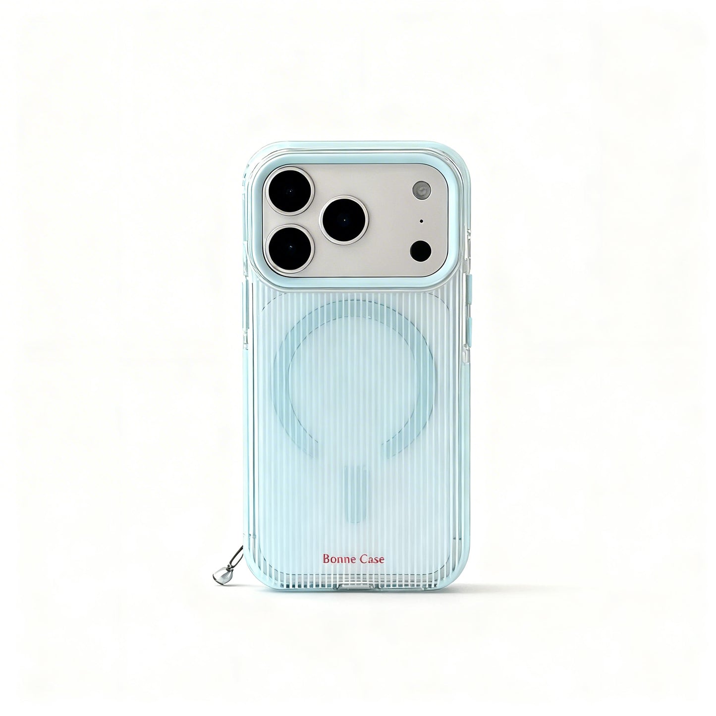 Korean Style Blue and Red Striped Heart Magnetic Phone Case for iPhone