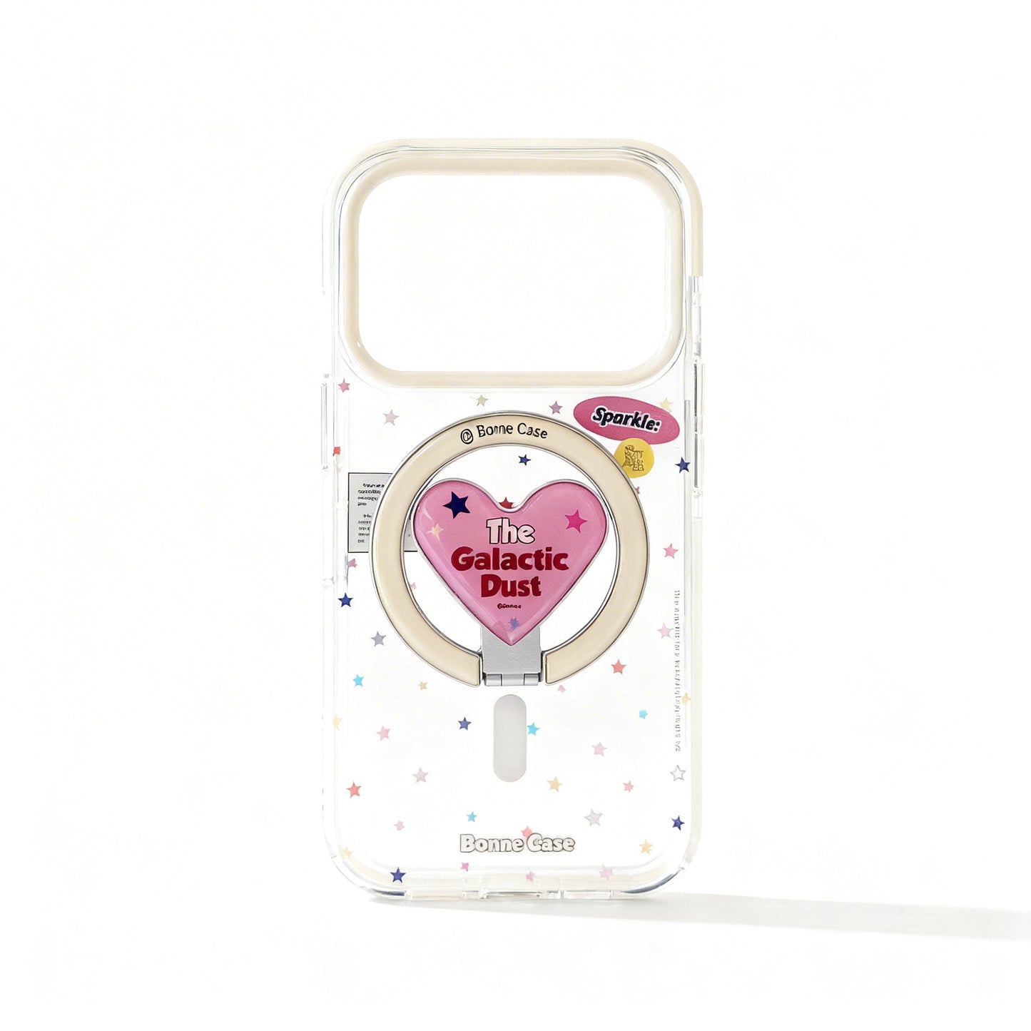Transparent Star Design Soft Phone Case with Stand for iPhone
