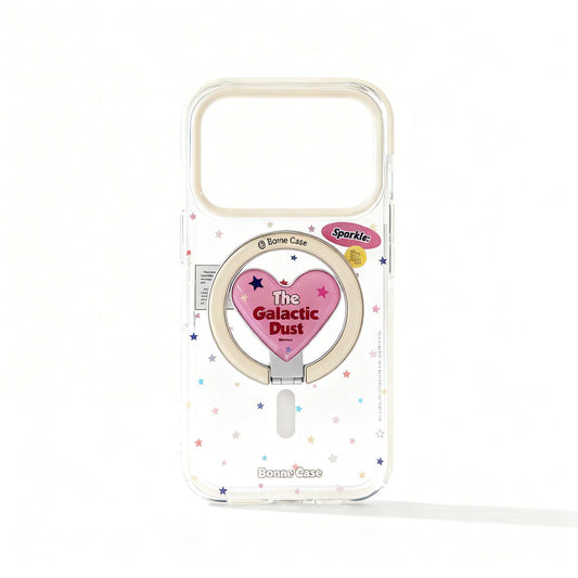 Transparent Star Design Soft Phone Case with Stand for iPhone